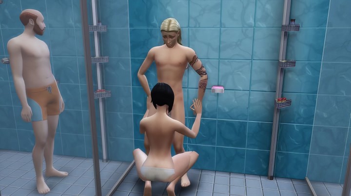 Ciemnowłosa dziwka z The Sims 4 zdradza męża ze wszystkimi