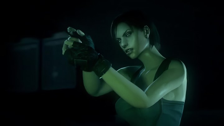 Nemezis łaskotał dziury Jill Valentine swoimi długimi mackami