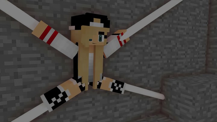 Nagle jakiś starzec Spider przeleciał dziewczynę z Minecrafta