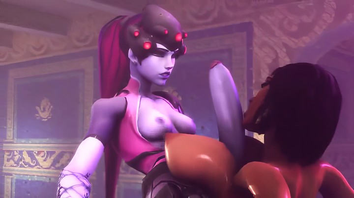 Cipki z kreskówek przelatują przez dziury w porno Overwatch