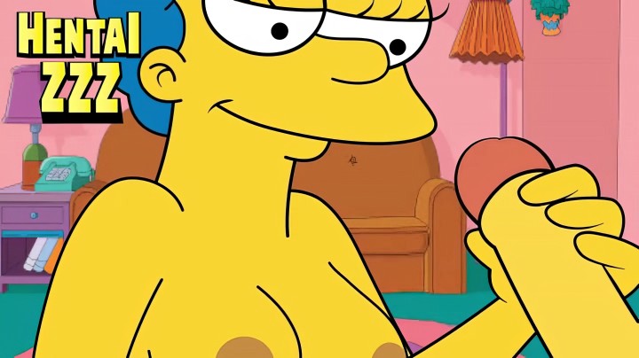 Juicy Marge Simpson chciała zadowolić Homera i szarpnęła jego penisa ręką